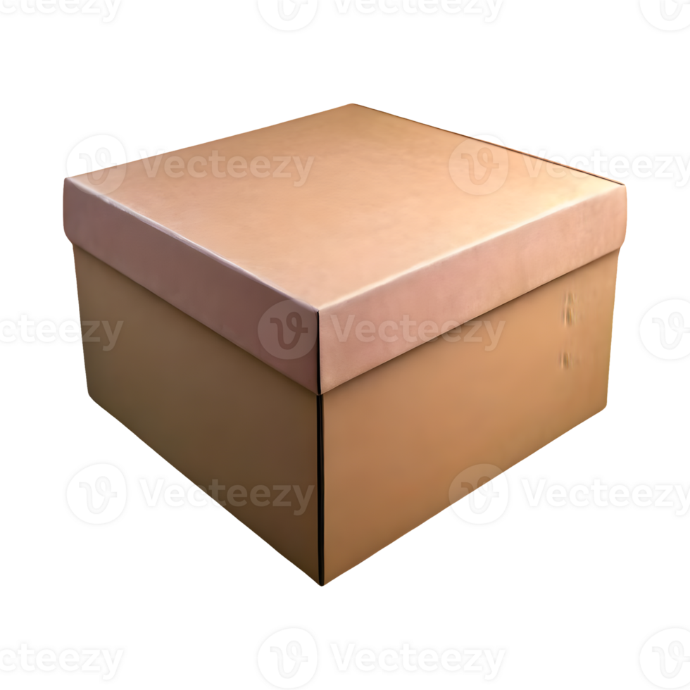 AI generated Box isolated on transparent background png