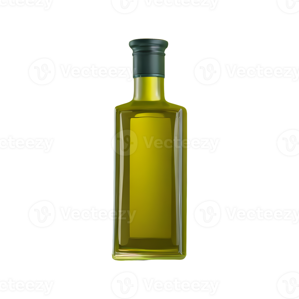 AI generated Olive oil bottle isolated on transparent background png