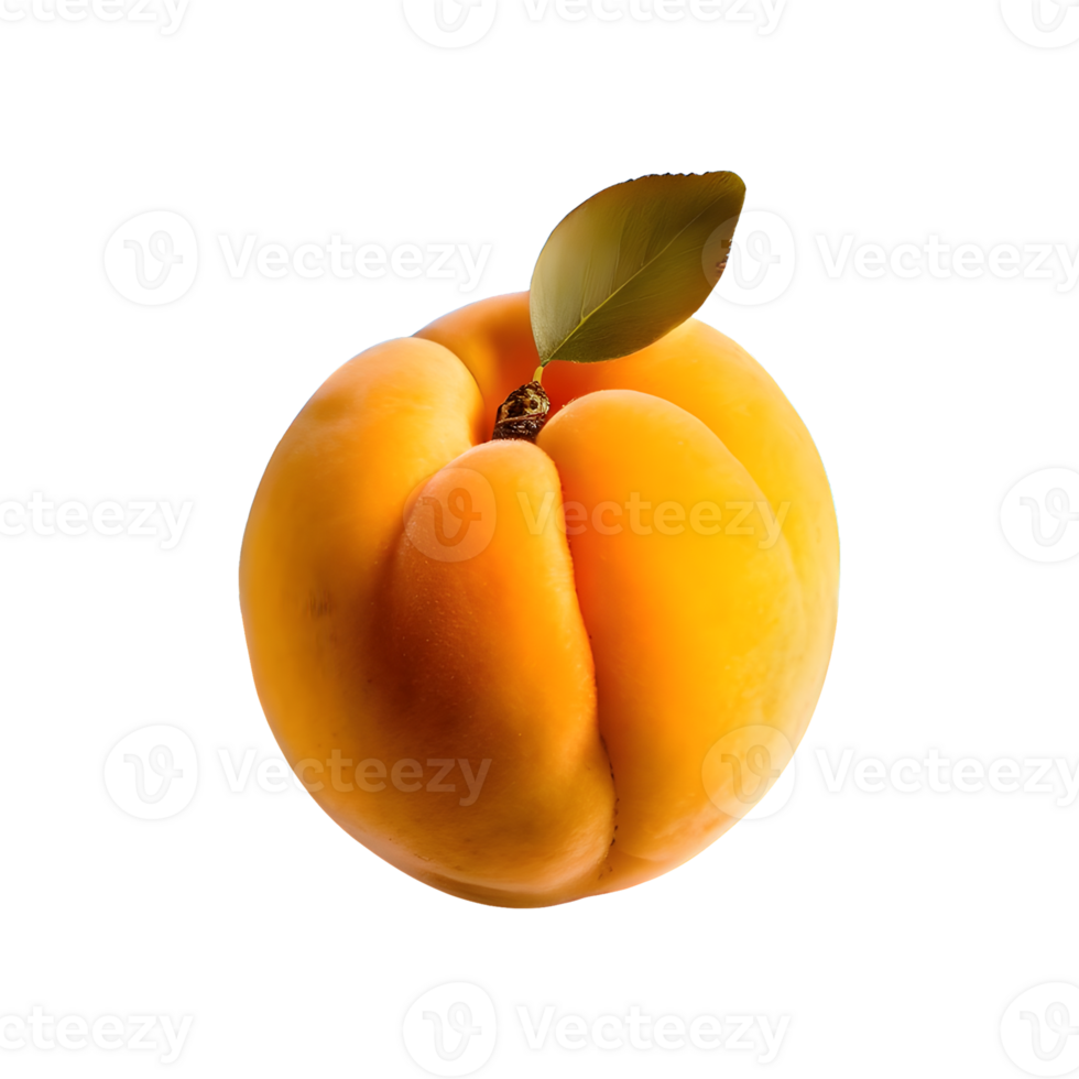 AI generated Apricot isolated on transparent background png