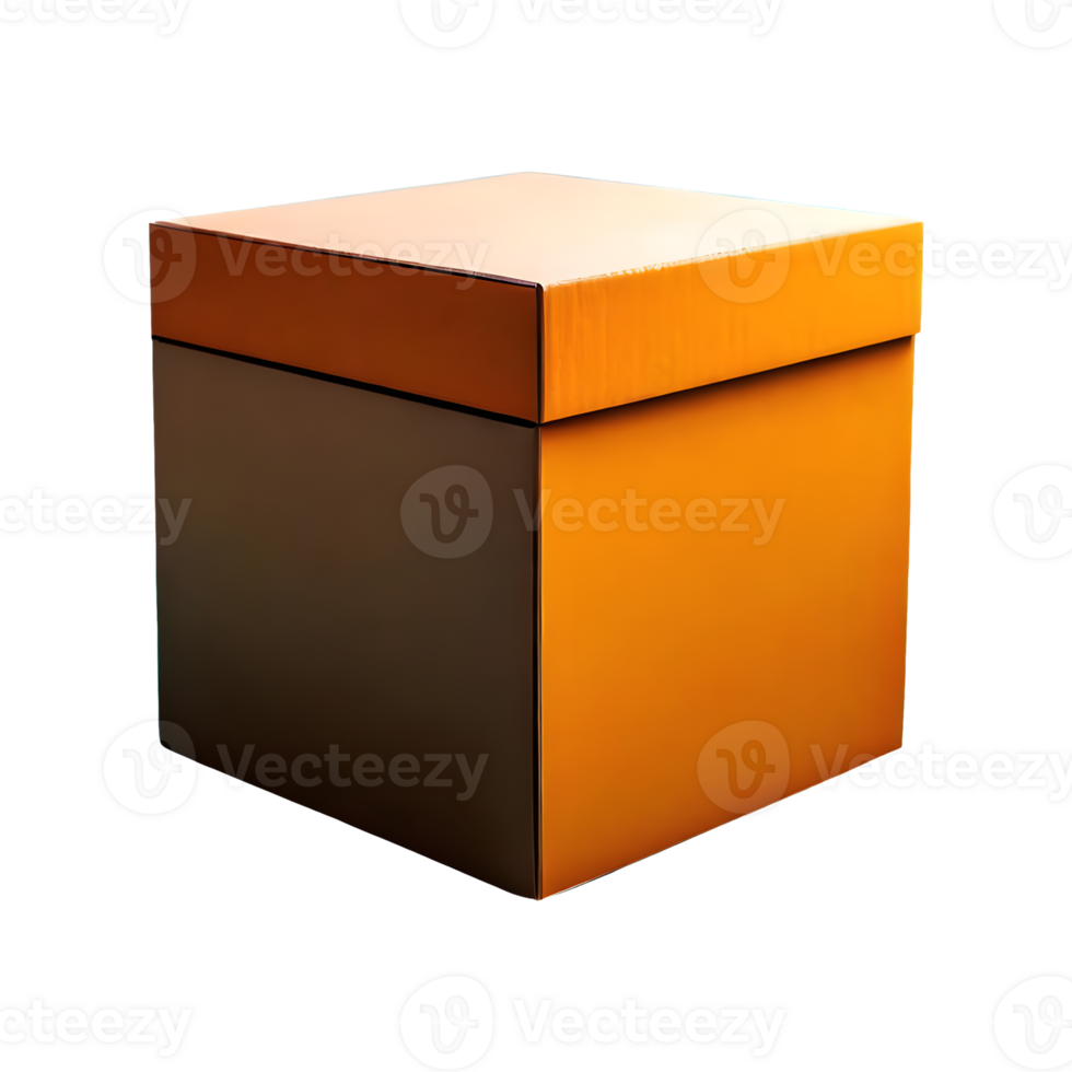AI generated Box isolated on transparent background png