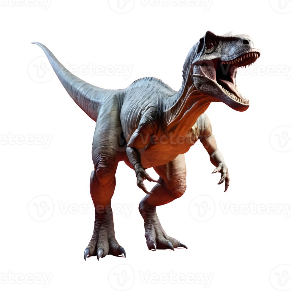 AI generated Transparent background with cretaceous dinosaur isolated png