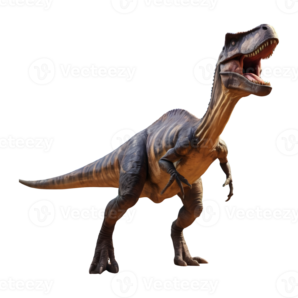 AI generated Transparent background with cretaceous dinosaur isolated png