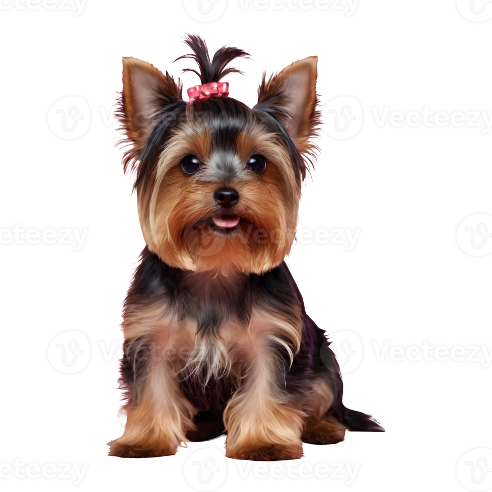 ai genererad yorkshire terrier s ung ras på transparent bakgrund isolerat png