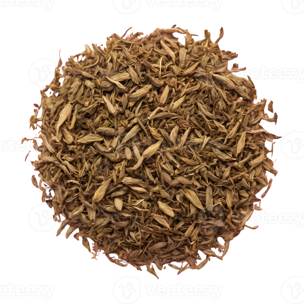 AI generated Top view of muira puama herbal tea on transparent background made from dry tea png