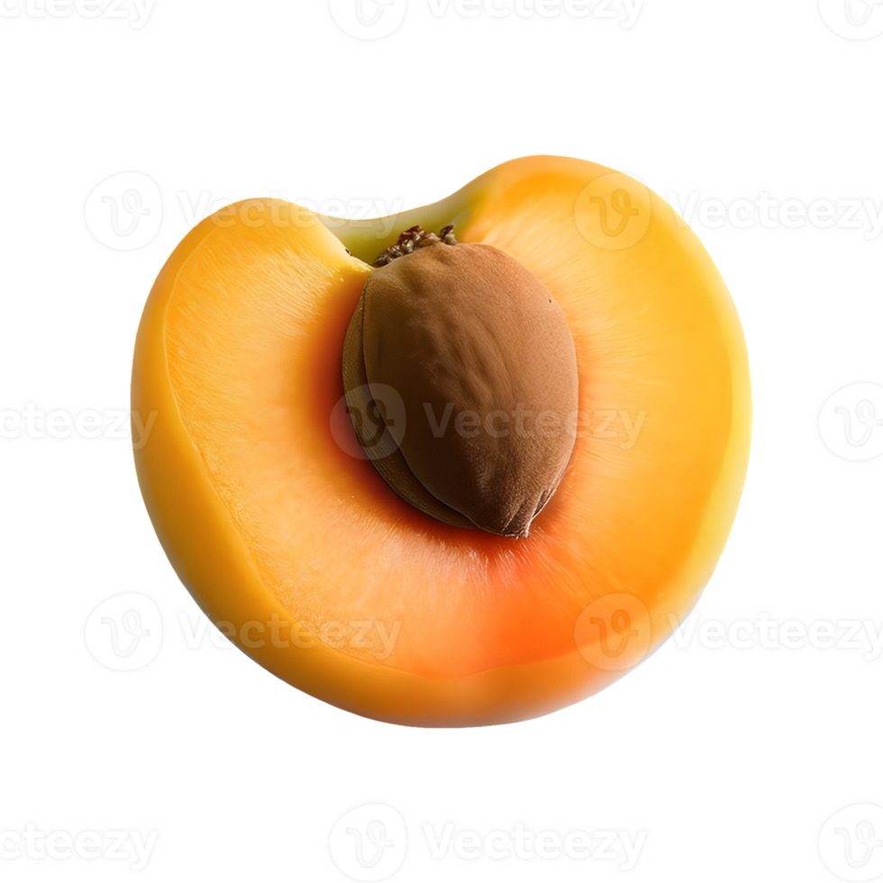 AI generated Apricot isolated on transparent background png