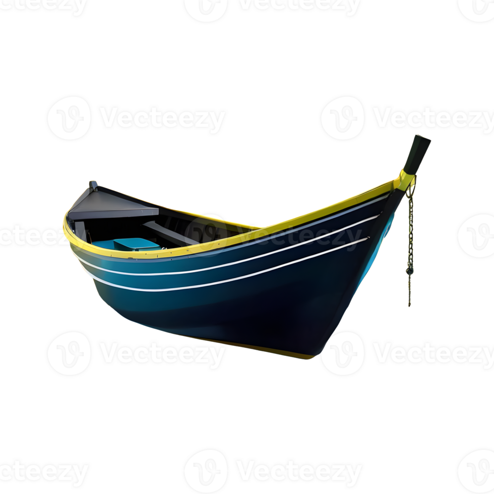 AI generated 3d boat isolated on transparent background png