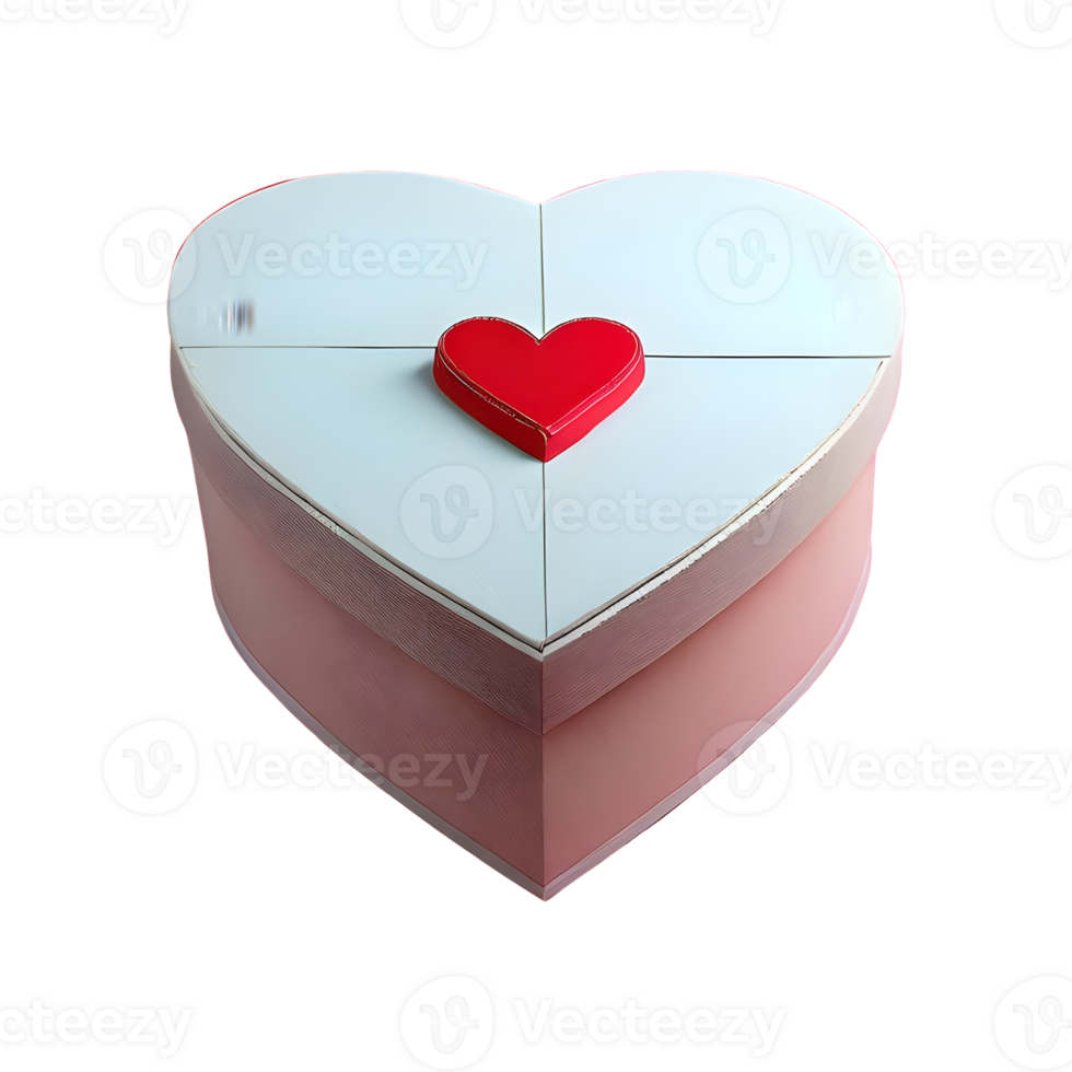 AI generated Love box isolated on transparent background png