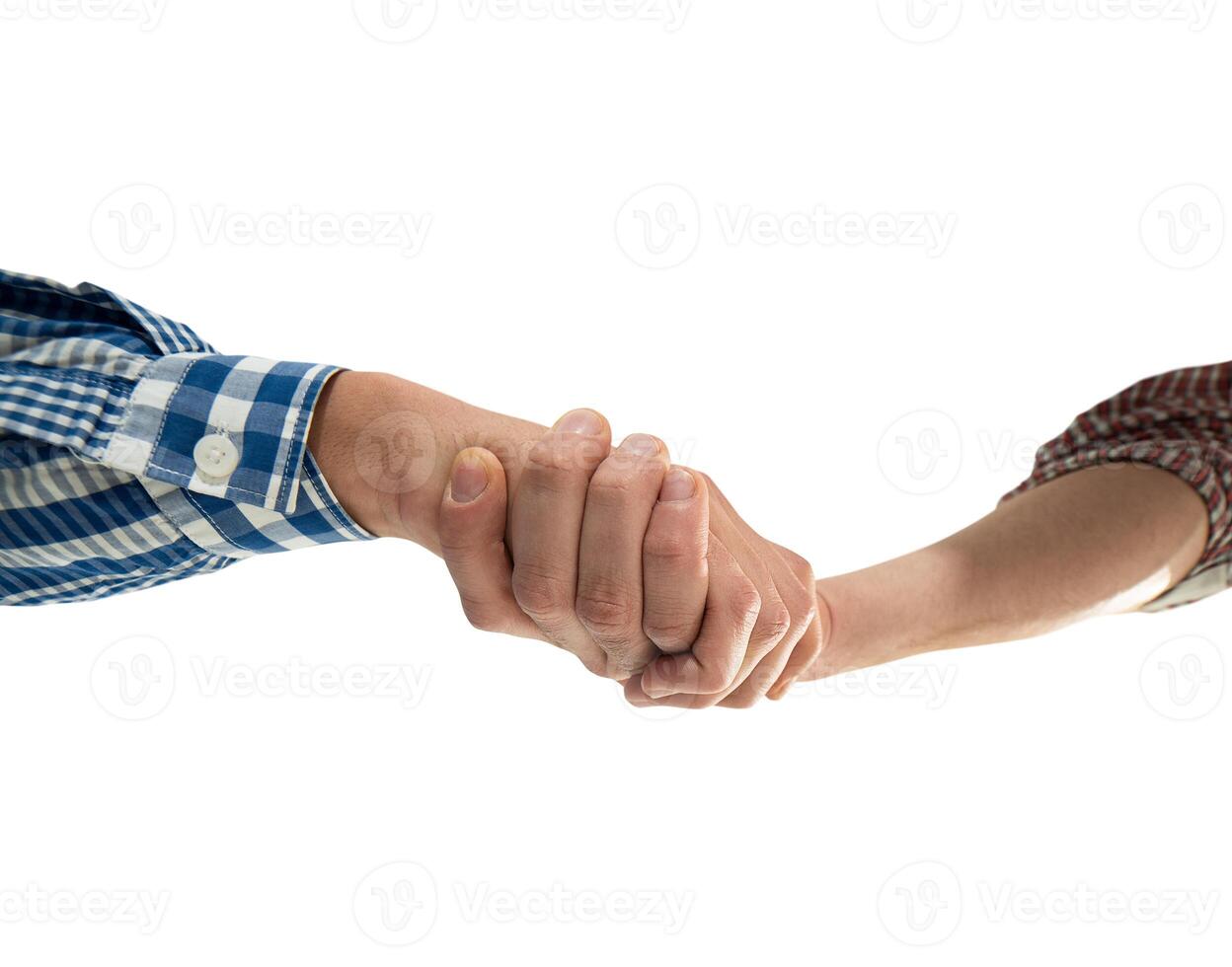 Handshaking of business people in office as concept of teamwork and partnership photo