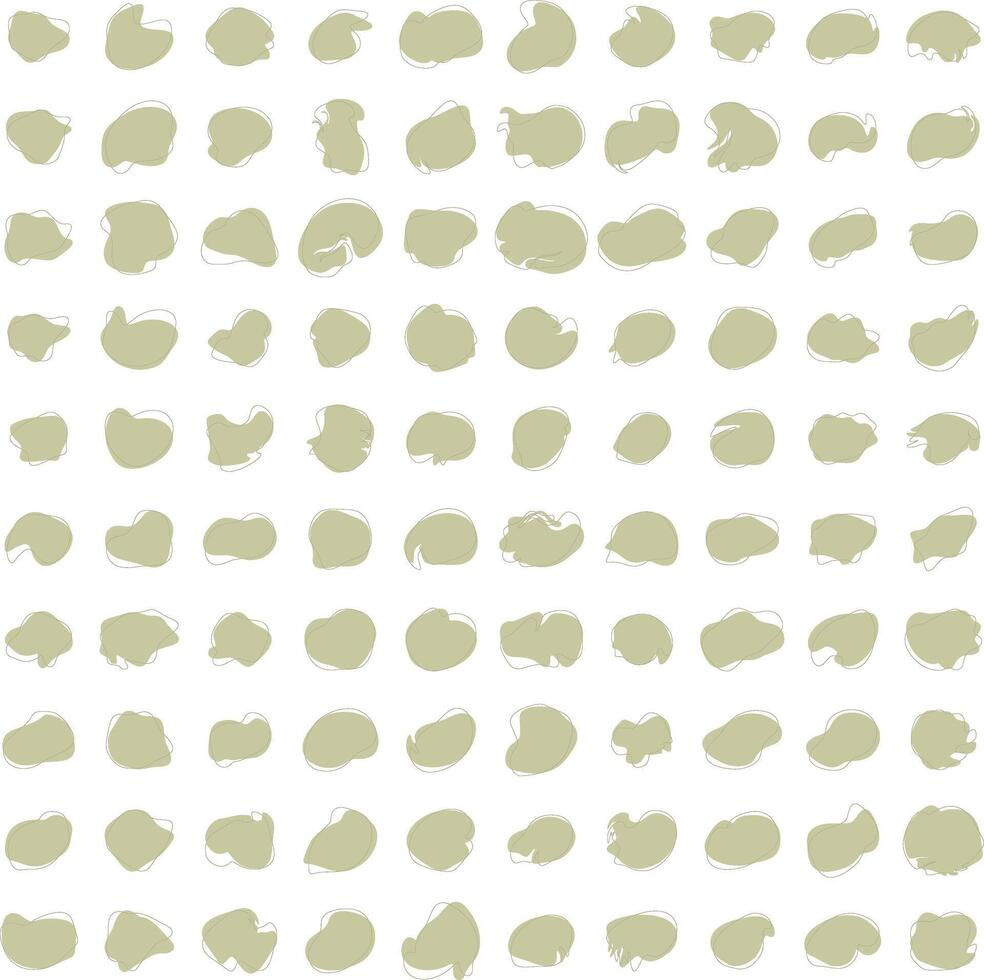 Liquid and fluid shape Green symbol V3 100 Set 3 vector