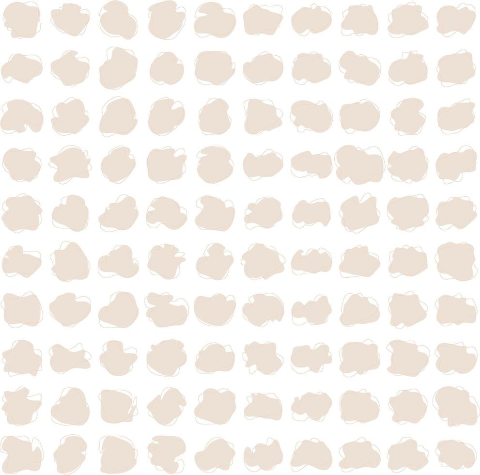 Hand Drawn Organic Shapes Liquid and fluid shape beige color symbol V4 100 Set 7 vector