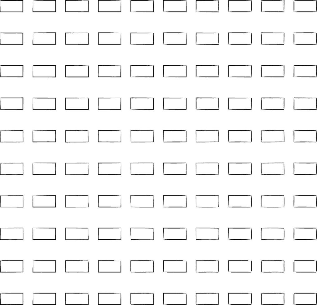 Hand Drawn Horizontal Rectangle Shape Thin Line-100-3 vector