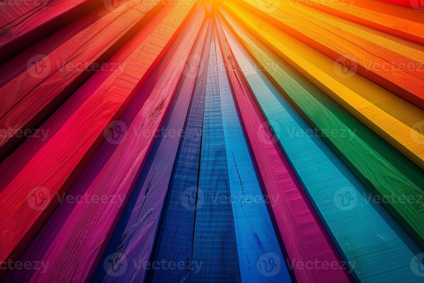 AI generated landscape in rainbow colors. LGBTQ and pride month concept. Generated with ai. photo
