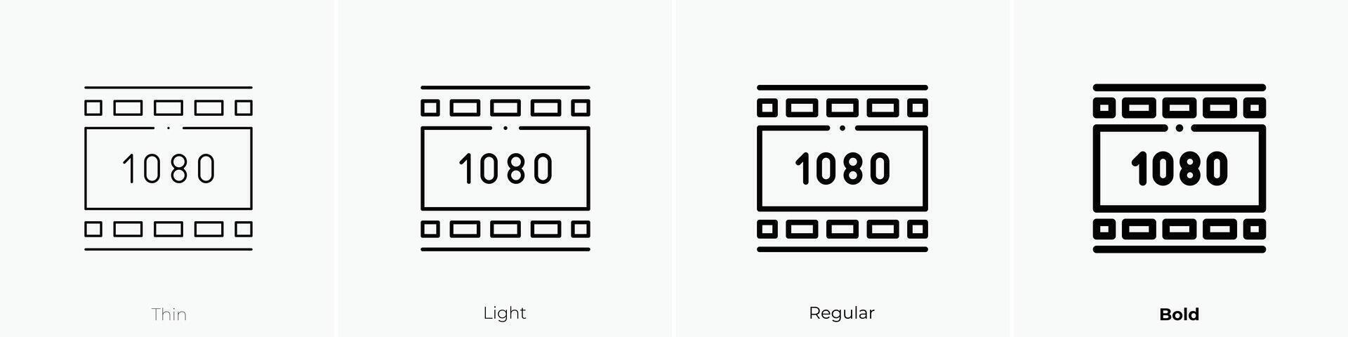 pags lleno hd icono. delgado, luz, regular y negrita estilo diseño aislado en blanco antecedentes vector