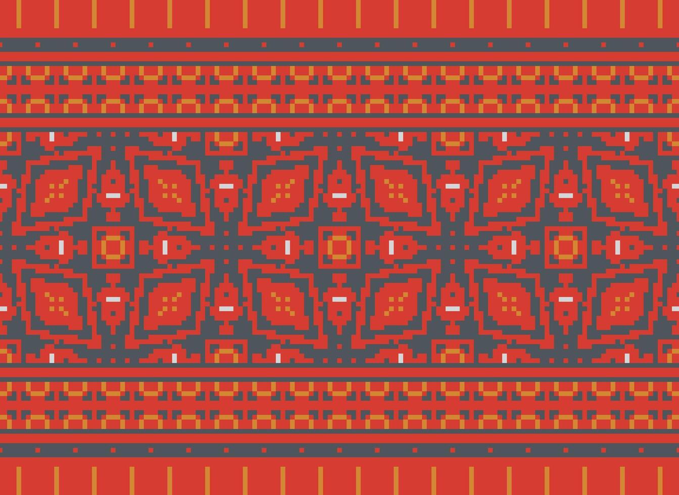 cruzar puntada. píxel geométrico étnico oriental sin costura modelo tradicional antecedentes. estilo azteca resumen vector ilustración. diseño para textil, cortina, alfombra, fondo de pantalla, ropa, envase