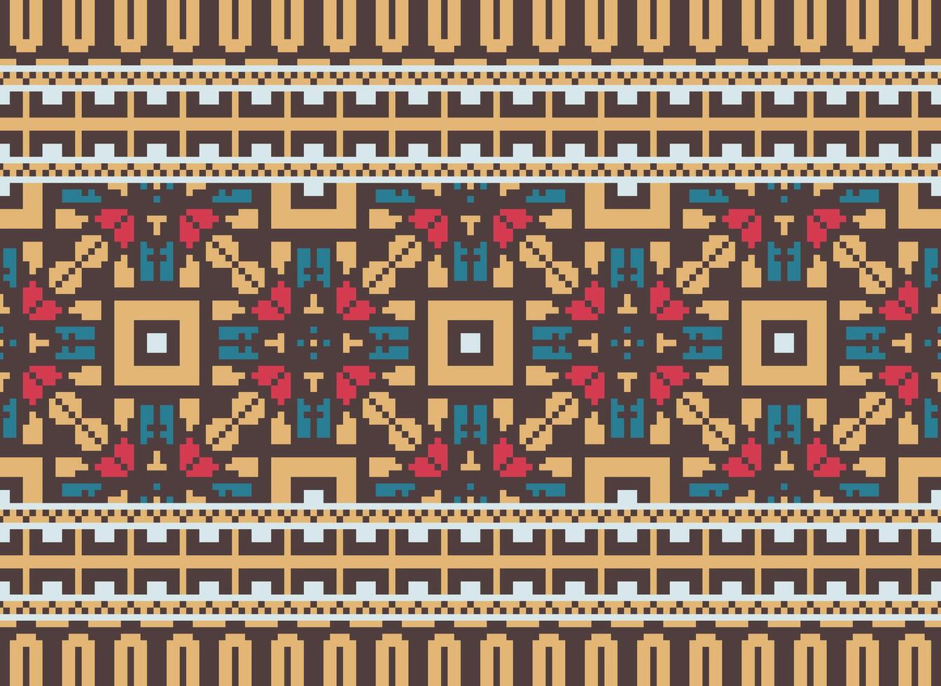 cruzar puntada. píxel geométrico étnico oriental sin costura modelo tradicional antecedentes. estilo azteca resumen vector ilustración. diseño para textil, cortina, alfombra, fondo de pantalla, ropa, envase