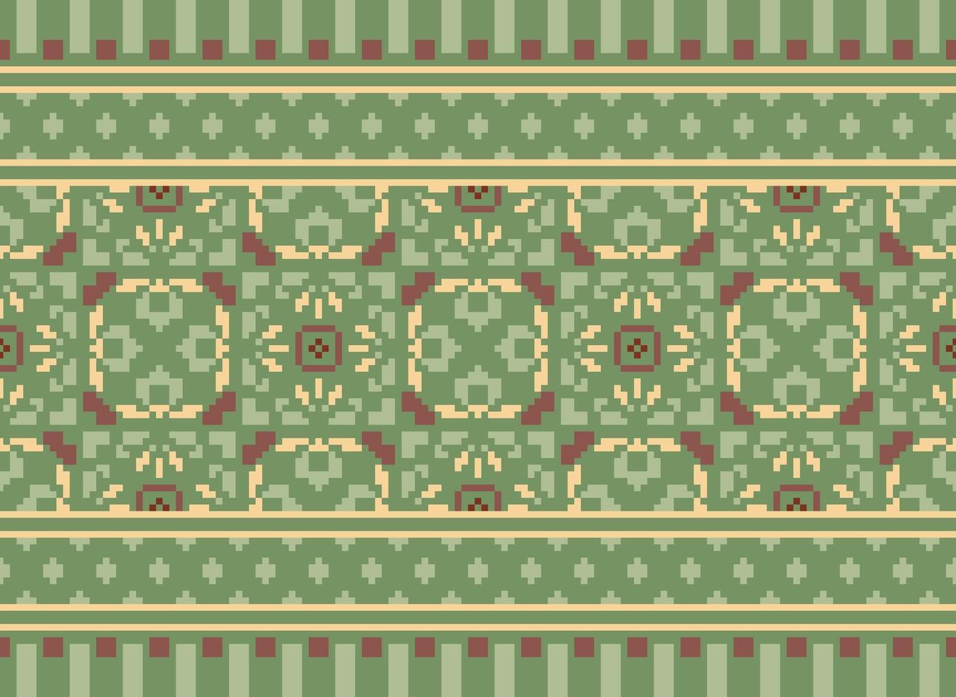 floral cruzar puntada bordado.geometrico étnico oriental sin costura modelo tradicional fondo.azteca estilo resumen vector ilustración.diseño para textura,tela,ropa,envoltorio,decoración,impresión.