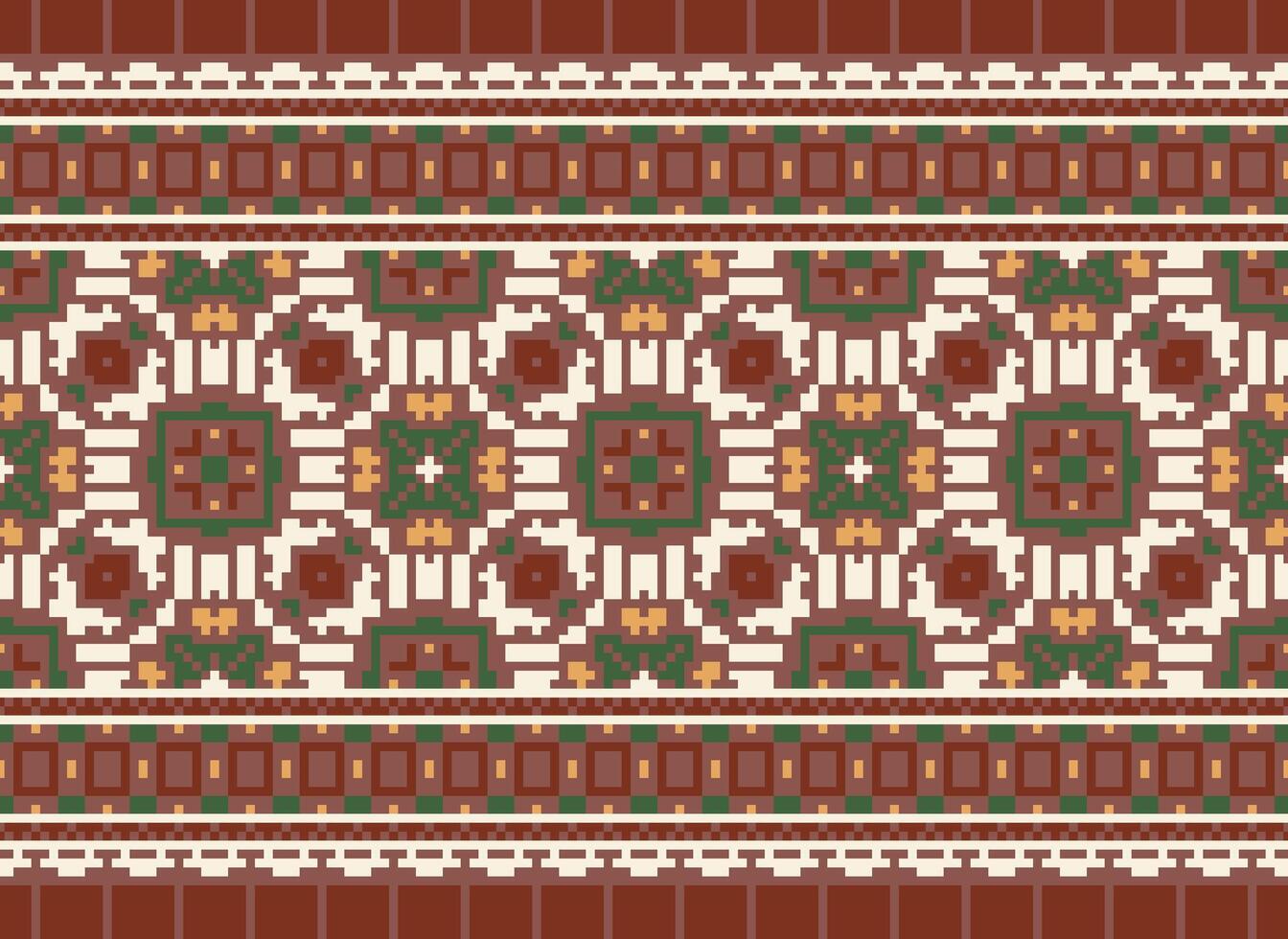 floral cruzar puntada bordado.geometrico étnico oriental sin costura modelo tradicional fondo.azteca estilo resumen vector ilustración.diseño para textura,tela,ropa,envoltorio,decoración,impresión.