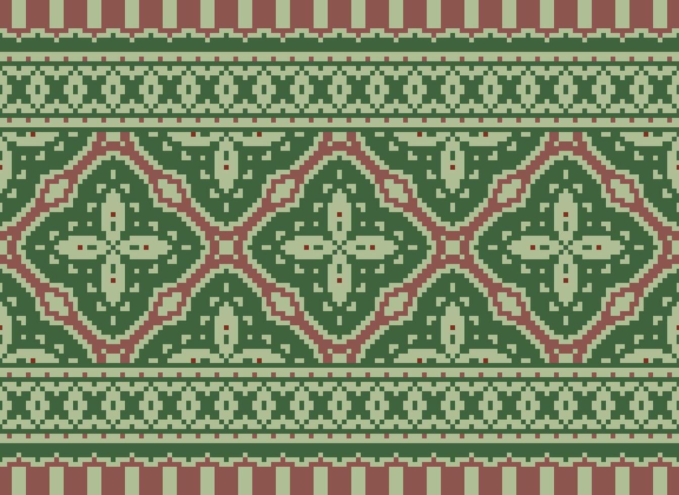 Floral cross stitch embroidery.geometric ethnic oriental seamless pattern traditional background.Aztec style abstract vector illustration.design for texture,fabric,clothing,wrapping,decoration,print.