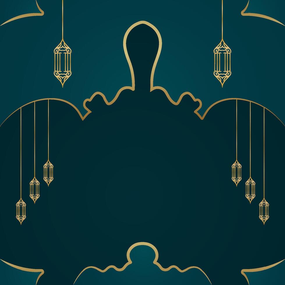 eislamic background with gold ornament vector