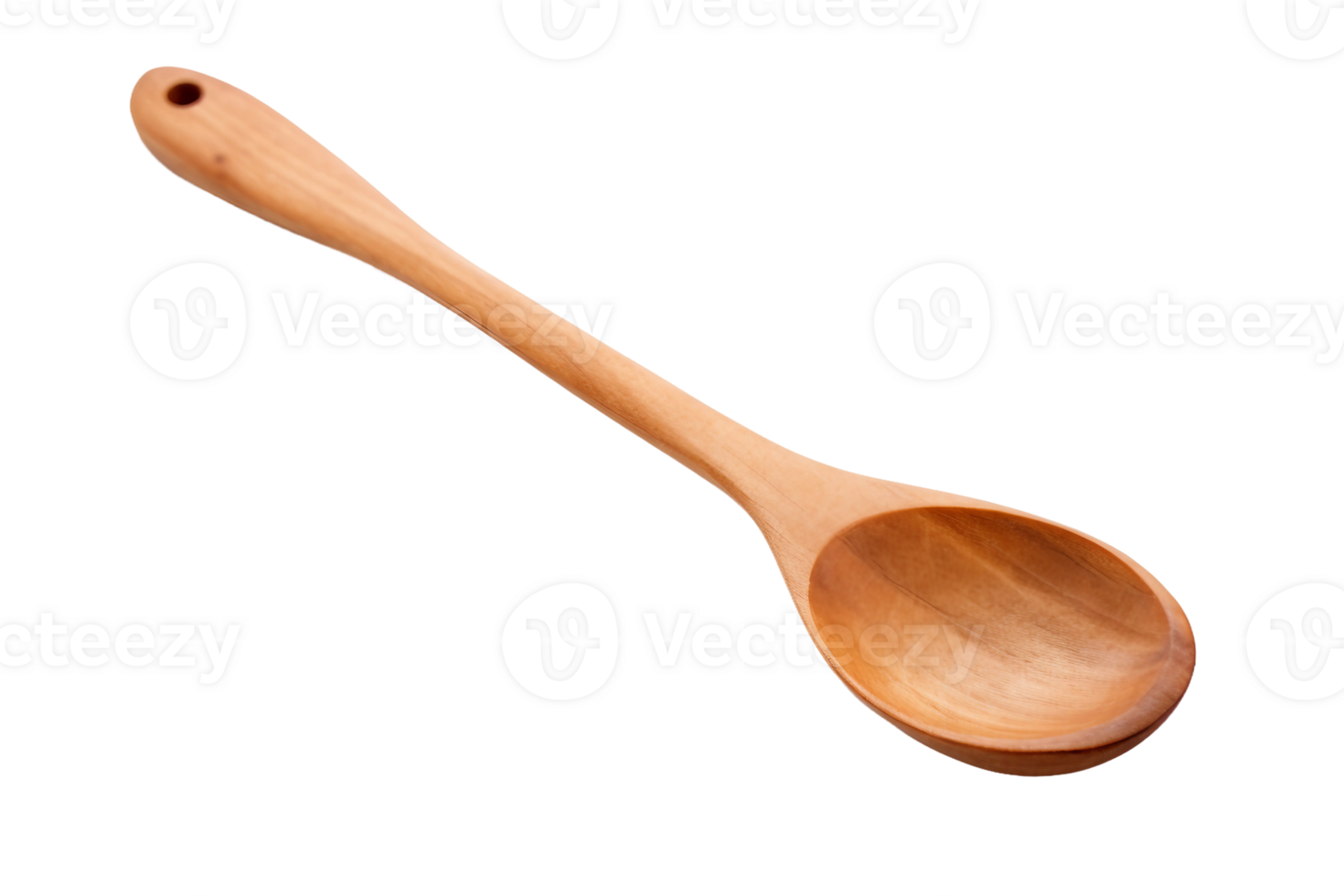 AI generated Wooden Spoon Elegance On Transparent Background png