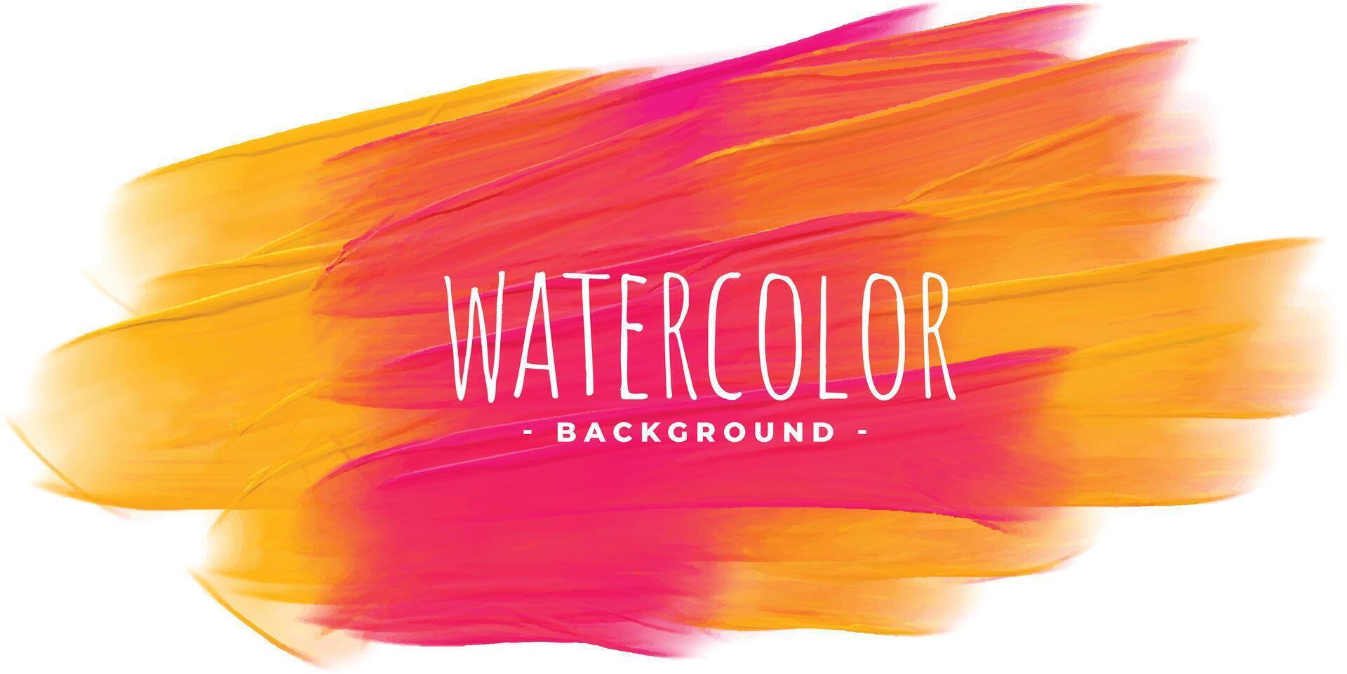 yelloq and red watercolor texture background vector
