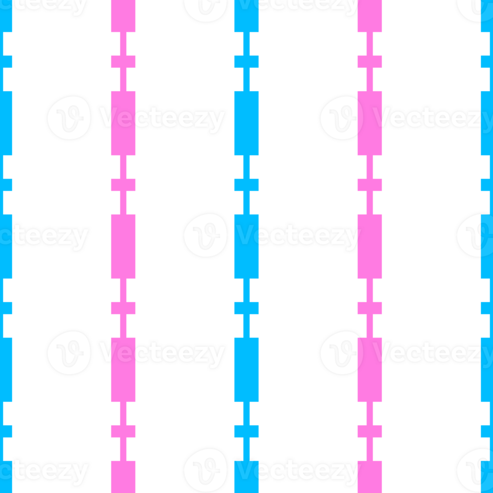 simple stripe ethnic textile seamless pattern vertical line blue and pink color on transparent background illustration. line stripe varicoloured, alternate the color pattern texture for textile,. png