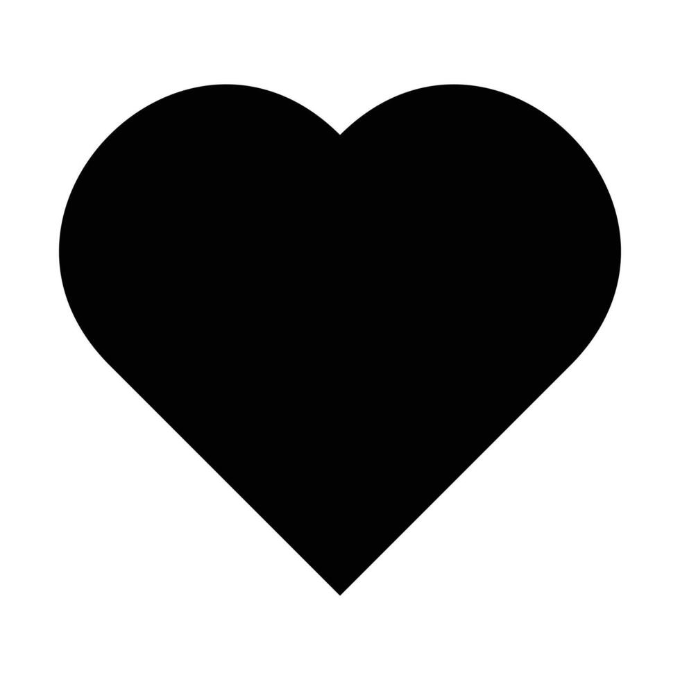 Heart, Symbol of Love and Valentine's Day. Flat Red Icon Isolated on White Background. Vector illustration. EPS 10