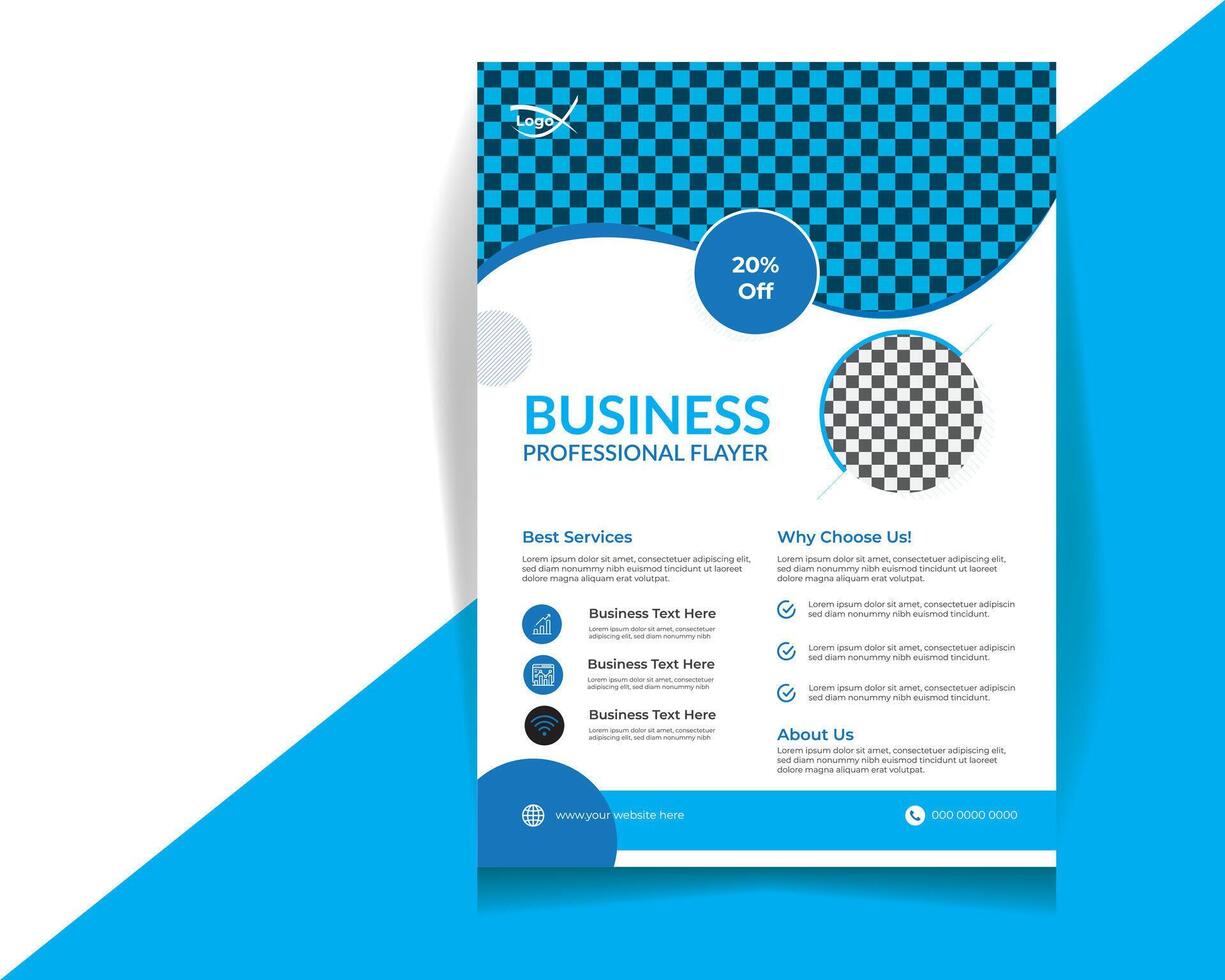 Corporate business flayer design.a4 print ready template. vector