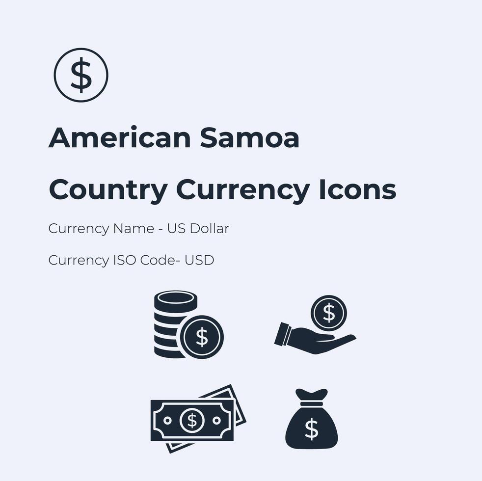 americano Samoa moneda conjunto vector