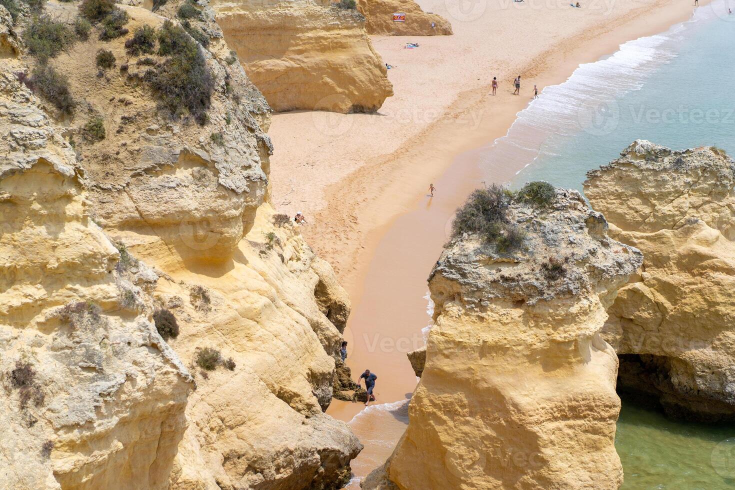 Atlantic ocean view with cliff. View of Atlantic Coast at Portugal, Cabo da Roca. Summer day photo