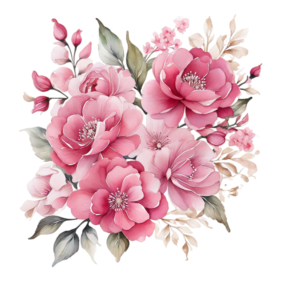 AI generated Foral flower bouquet design, Abstract metallic flower design, Digital flower painting, Floral textile design, Flower Illustration,Embossed flower pattern png