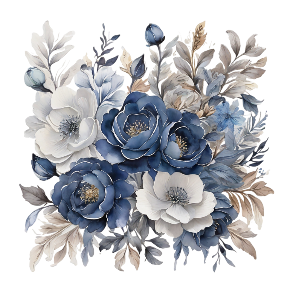 AI generated Abstract metallic flower design, Digital flower painting, Floral textile design, Flower Illustration,Embossed flower pattern, PNG flower images, Foral flower bouquet design