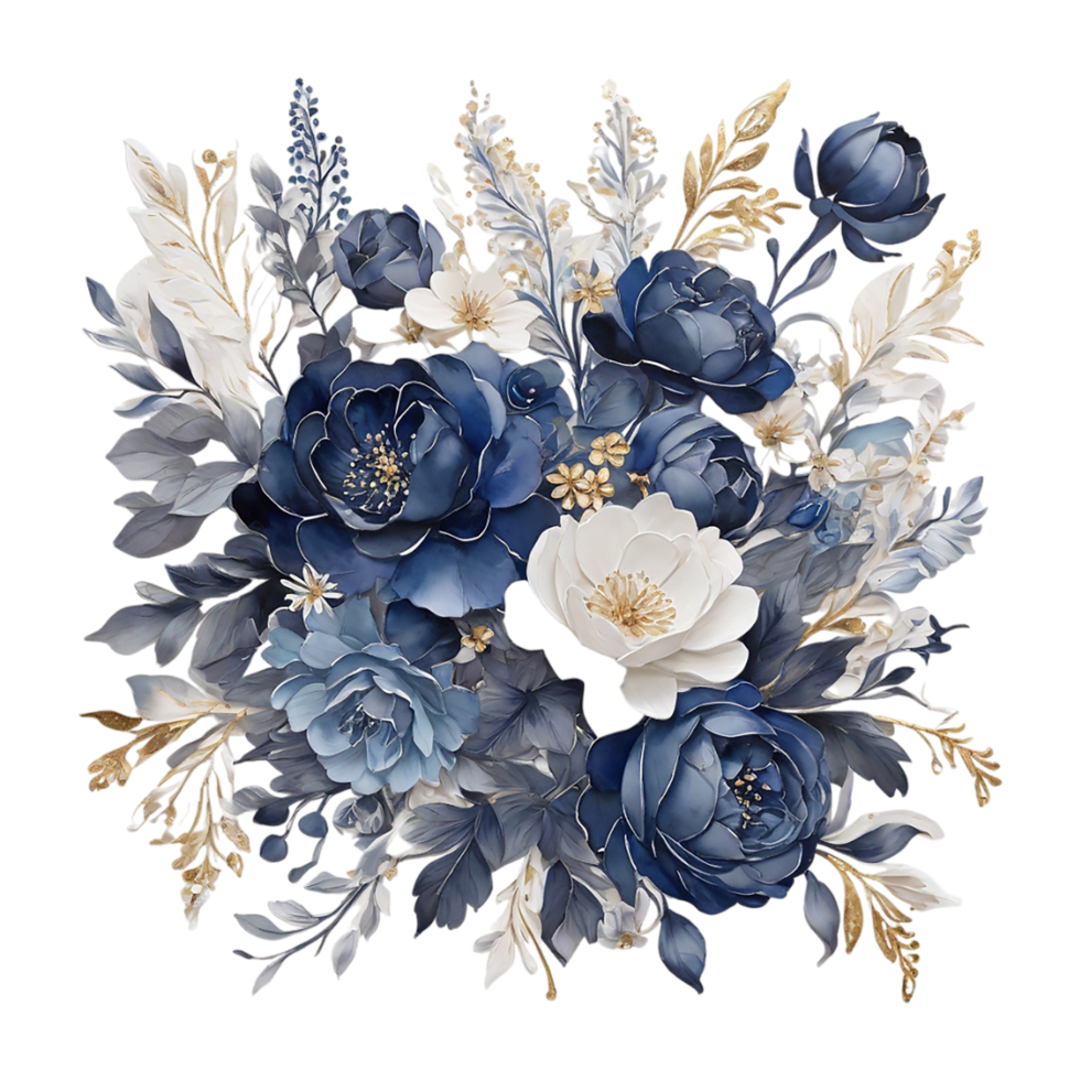 AI generated Abstract metallic flower design, Digital flower painting, Floral textile design, Flower Illustration,Embossed flower pattern, PNG flower images, Foral flower bouquet design