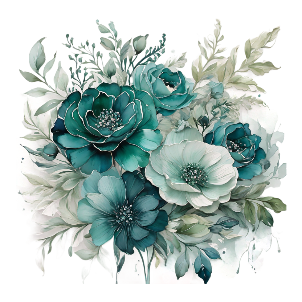 AI generated Abstract metallic flower design, Digital flower painting, Floral textile design, Flower Illustration,Embossed flower pattern, PNG flower images, Foral flower bouquet design