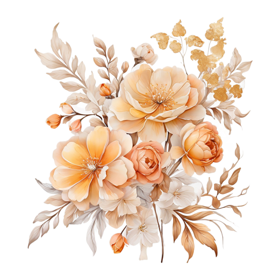 AI generated Abstract metallic flower design, Digital flower painting, Floral textile design, Flower Illustration,Embossed flower pattern, PNG flower images, Foral flower bouquet design