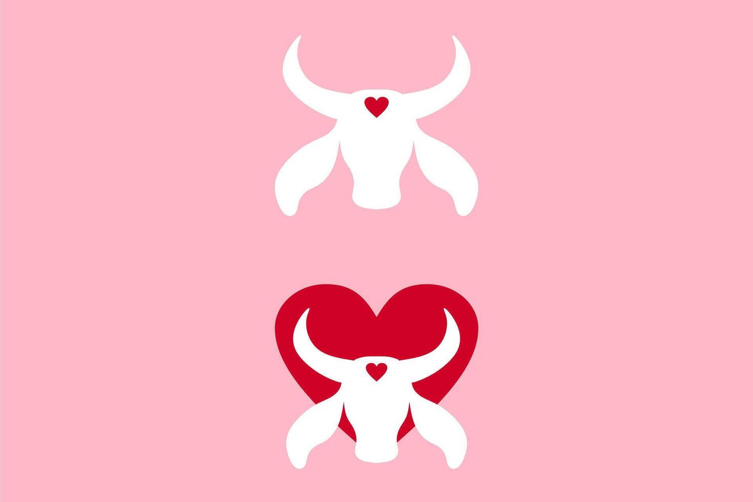 Set illustration bumba meu boi with heart figure from Brazilian folklore on blue background vector