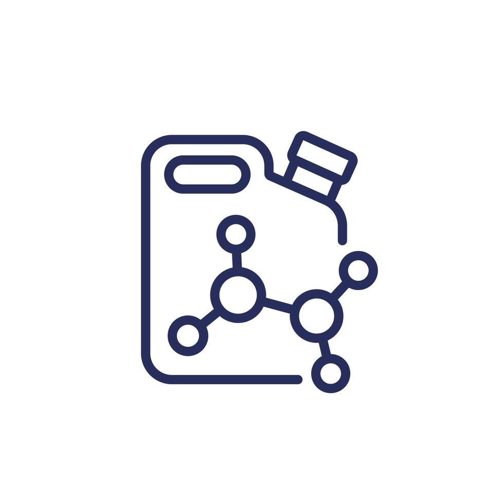 synthetic oil line icon with a canister vector