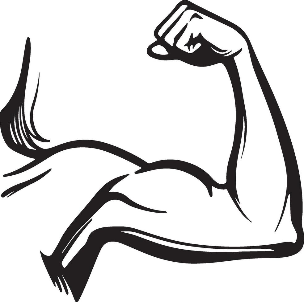 Muscle Arm Illustration. vector