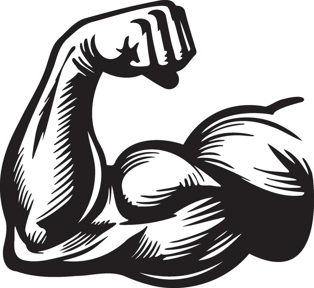 Muscle Arm Illustration. vector