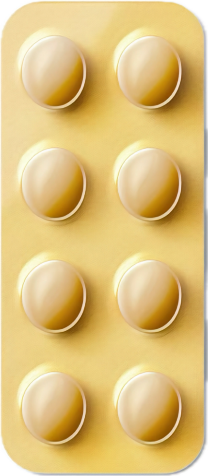 AI generated Blister Pack of Round Pills png