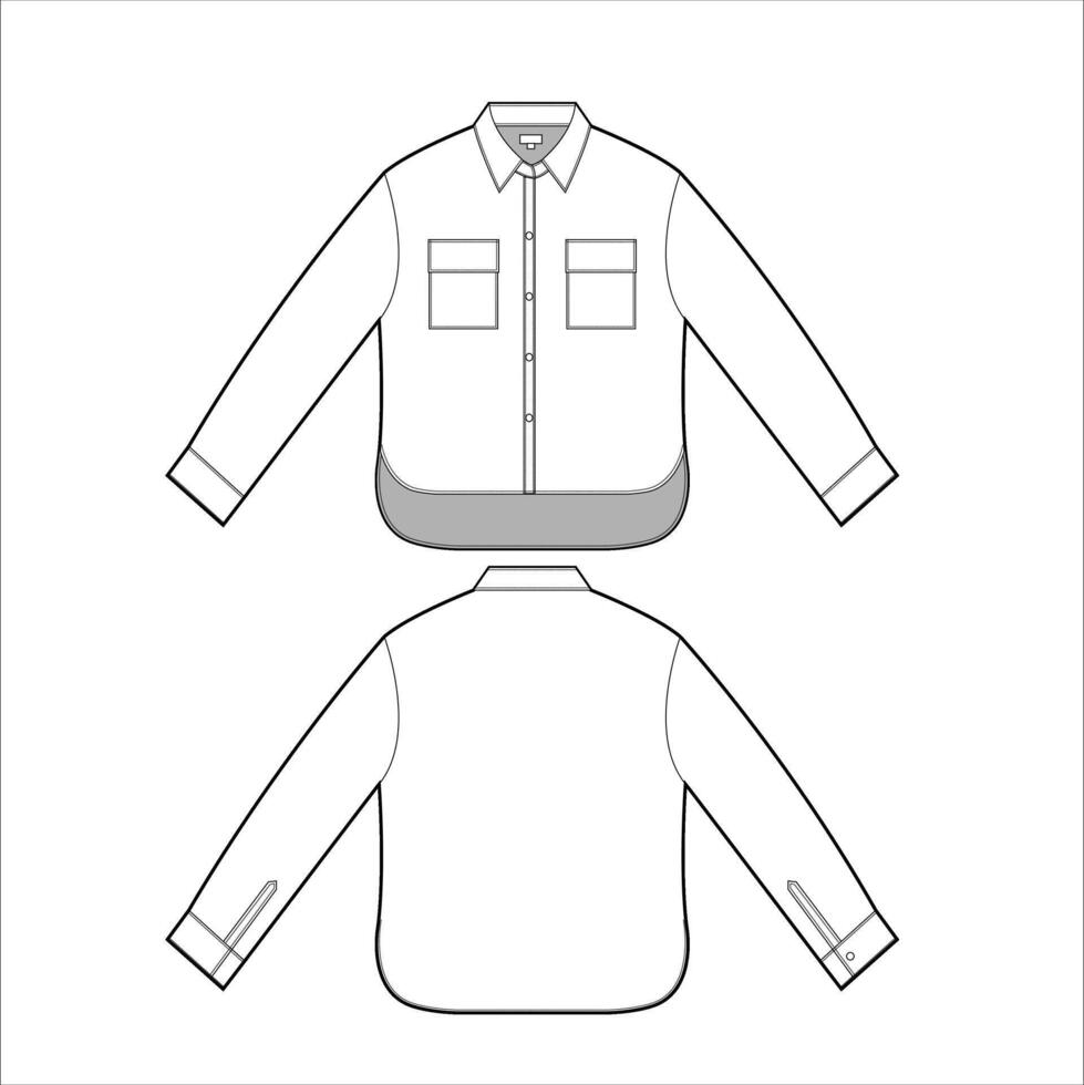 Shircket Vector Flat Sketch Template