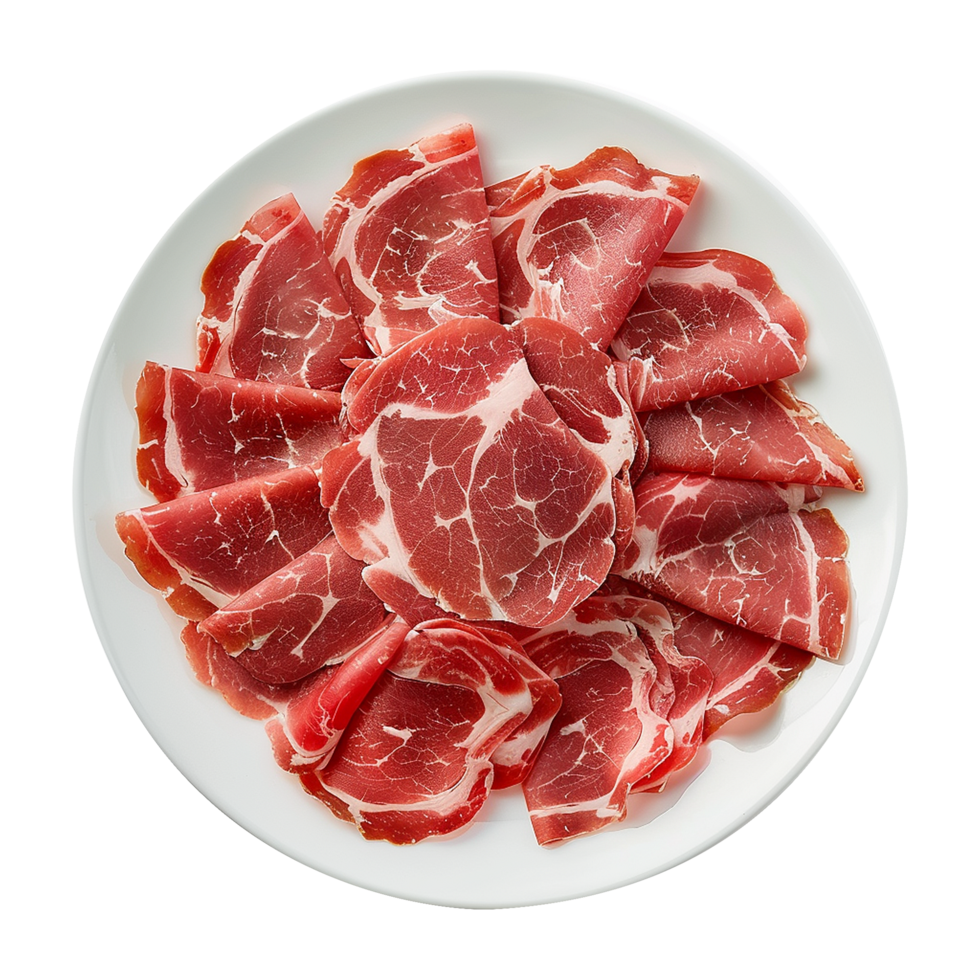 AI generated Maresca festive meat cold cuts isolated on transparent background png