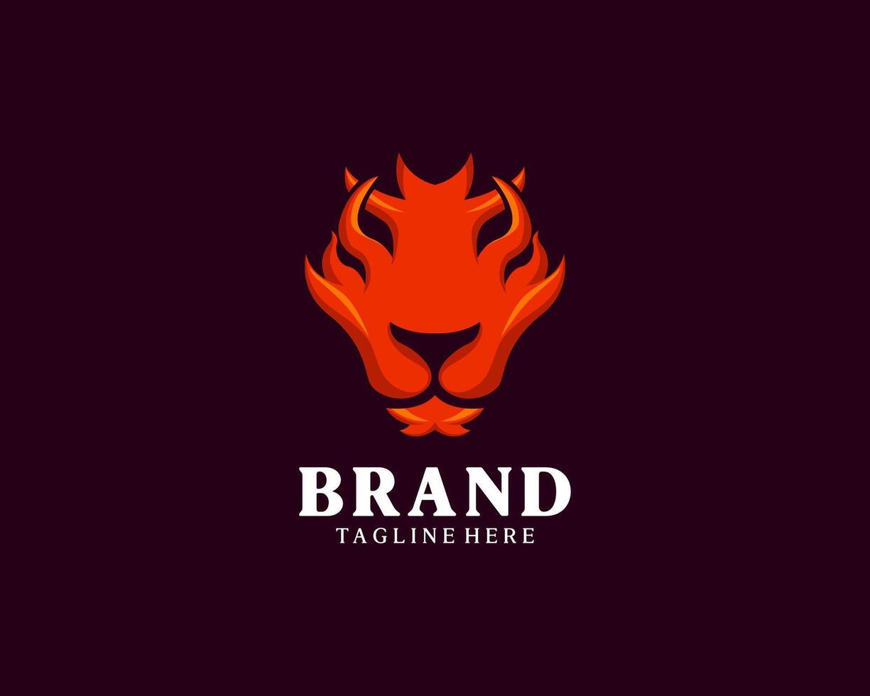 lion fire logo,Logos easy to remember vector