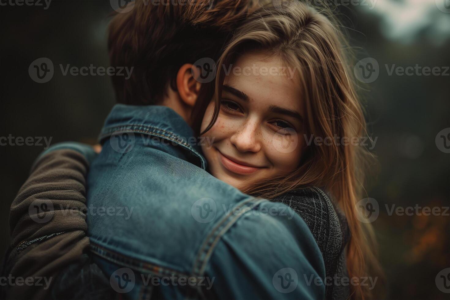 ai generado un abrazo a espectáculo usted amor foto