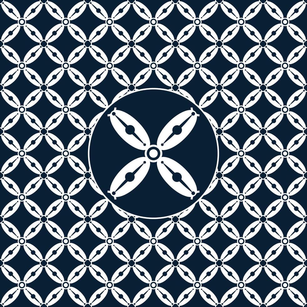 Batik Kawung Pattern Background vector