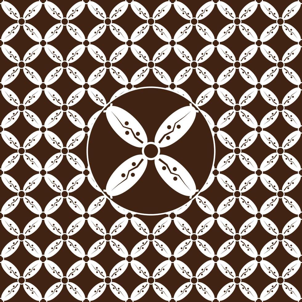 Batik Kawung Pattern Background vector