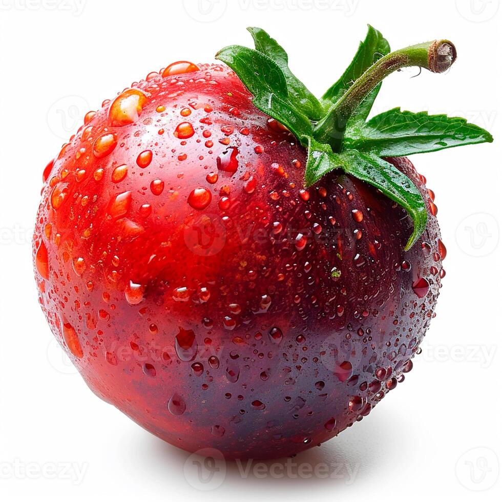 AI generated Tamarillo, exotic fruit on white isolated background - AI generated image photo