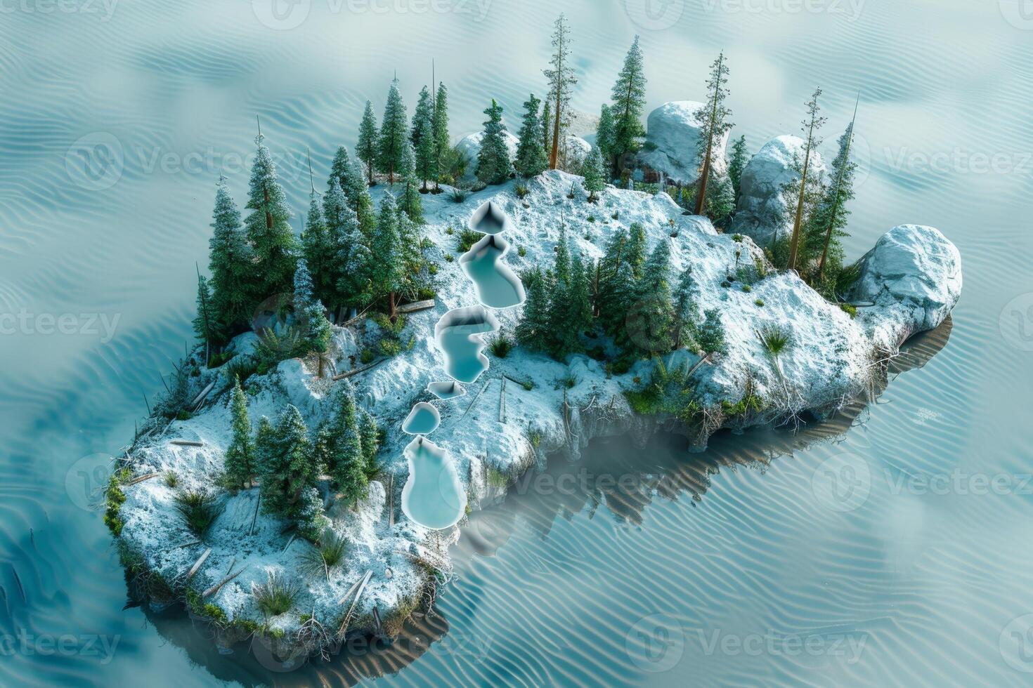 AI generated A green plant footprint on cracked earth symbolizes the regenerative potential against the human carbon footprint. photo
