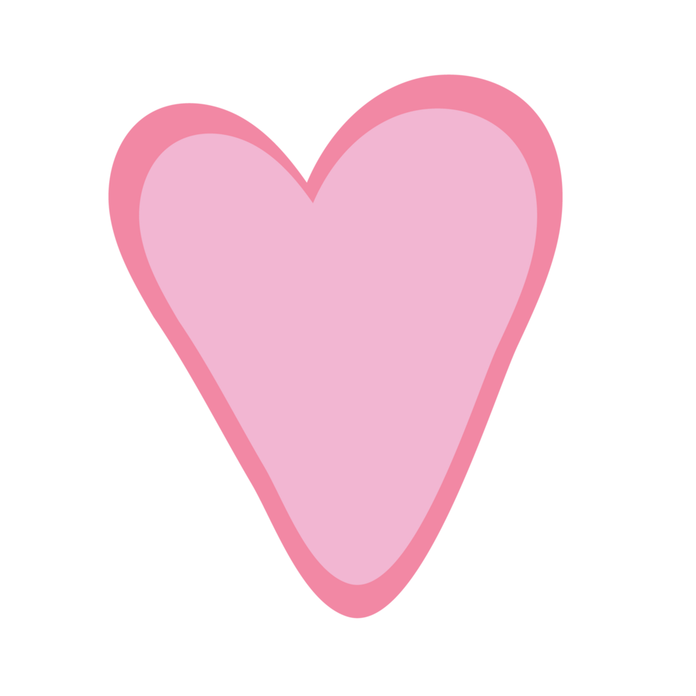 Hand drawn scribble hearts,pink heart png