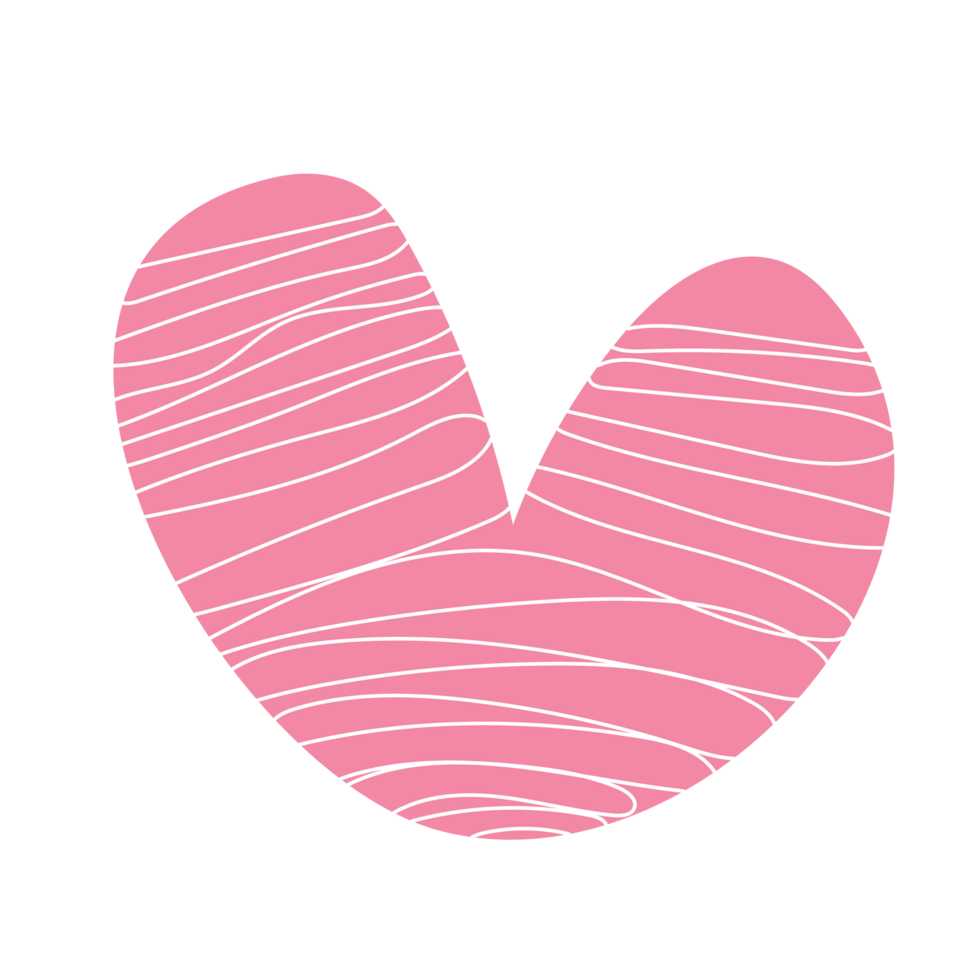 Hand drawn scribble hearts,pink heart png